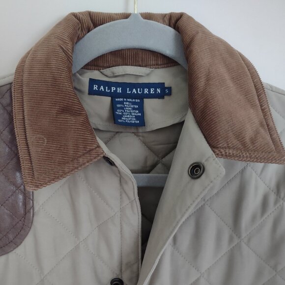 Ralph Lauren Quilted Jacket W/ Corduroy & Lambskin Trim Sz Small - Picture 8 of 8